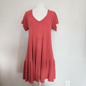 Saturday Sunday Coral Pink Casual Swing Dress Size M